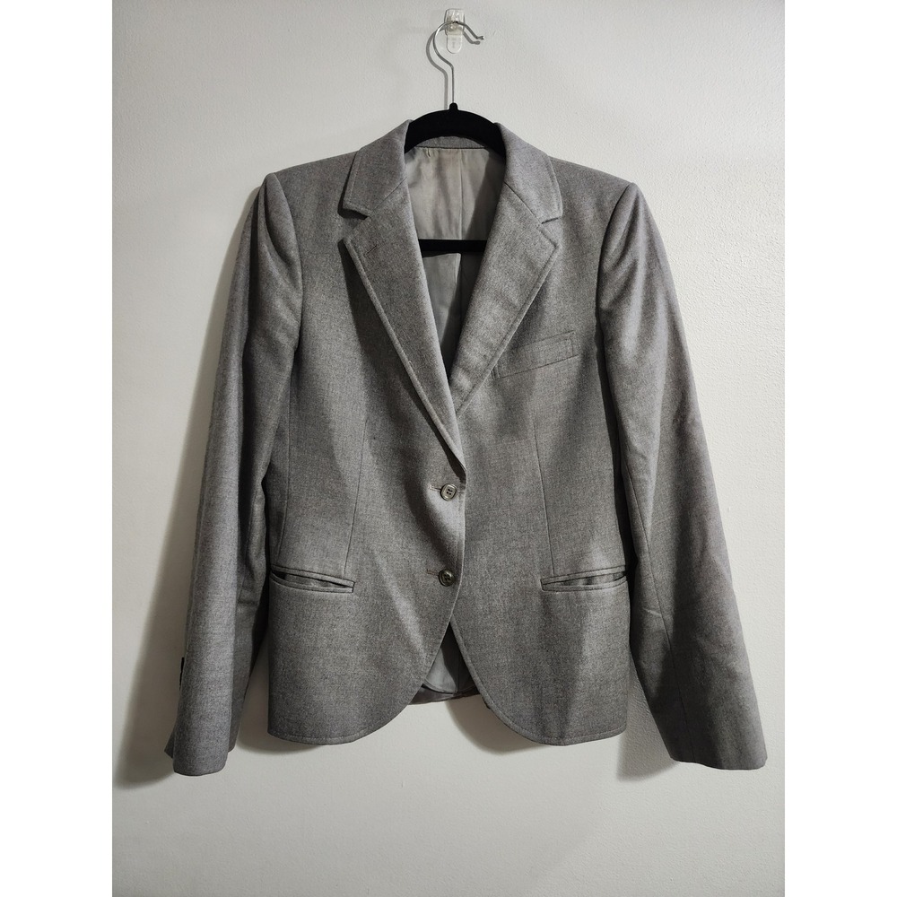 Stanley Blacker Lyttons Vintage Grey Wool Blazer Jacket Womens 12 USA Union Made